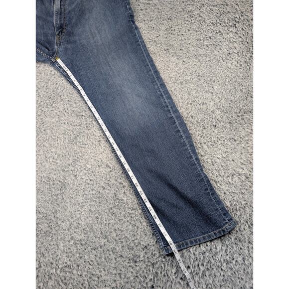 Levis 505 Jeans Men 40x32 Blue Distressed Normcore Straight Grunge Rocker Chore - Picture 8 of 10